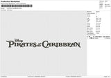 PIRATES CARIBBIAN Embroidery File 6 size