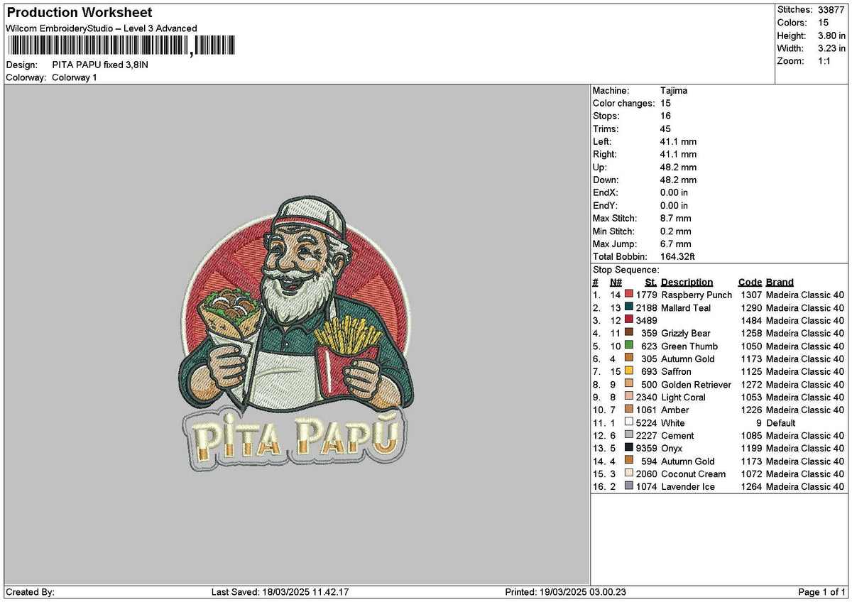 Pitatext Embroidery File 6 sizes