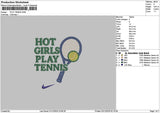 Tennistext 0212 Embroidery File 6 sizes