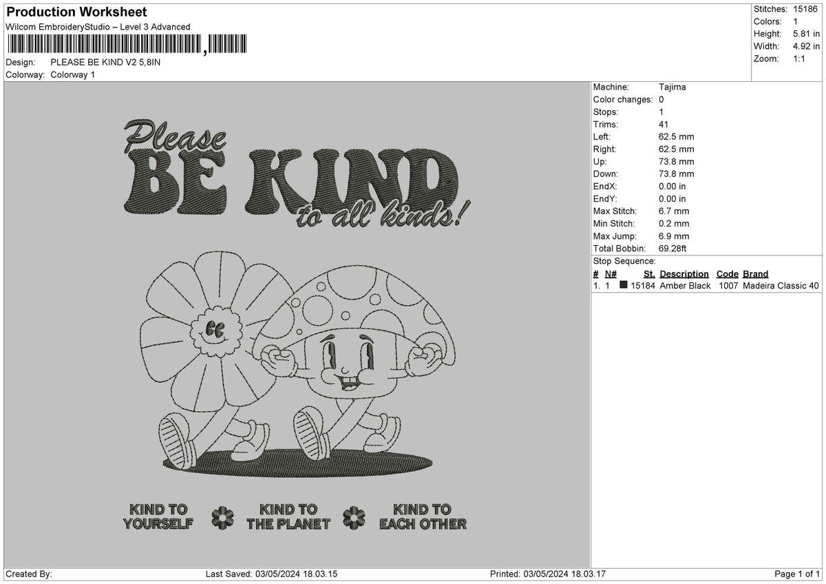 Flowerkind V2 Embroidery File 6 sizes