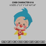 Chibi Character 01a Embroidery File 6 sizes