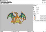 Pokemon Charizard Embroidery