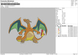 Pokemon Charizard Embroidery