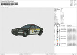 POLICE CAR'S Embroidery File 6 size