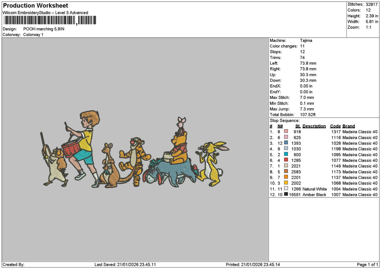 Pooh2101 Friends Embroidery File 6 sizes