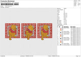 Pooh three Embroidery
