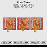 Pooh three Embroidery