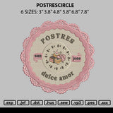 Postrescircle Embroidery File 6 sizes