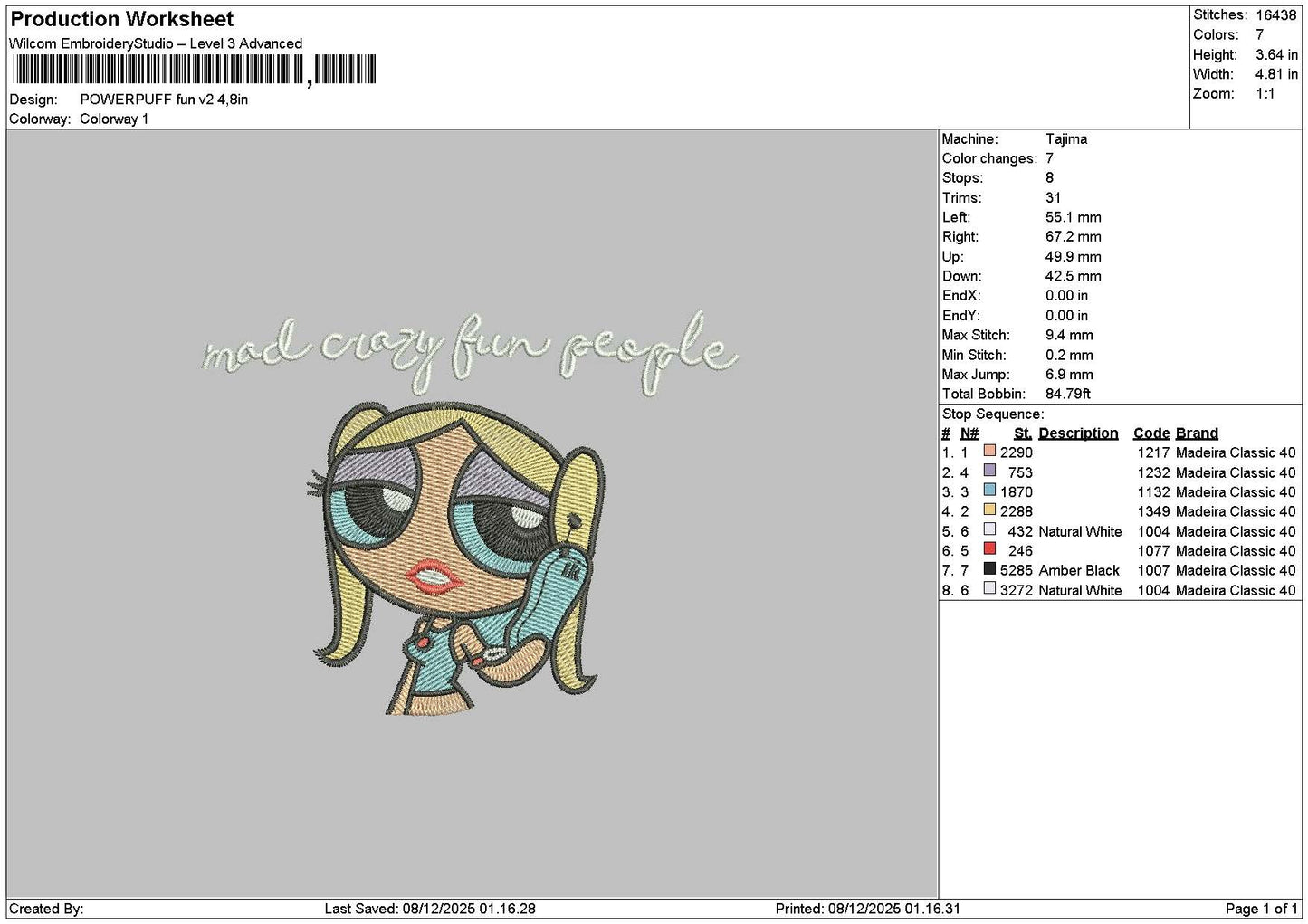 Bubbletext 01 Embroidery File 6 sizes
