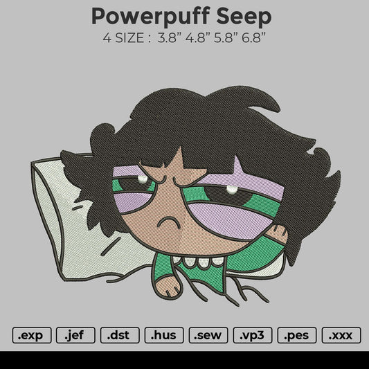 Powerpuff Seep Embroidery