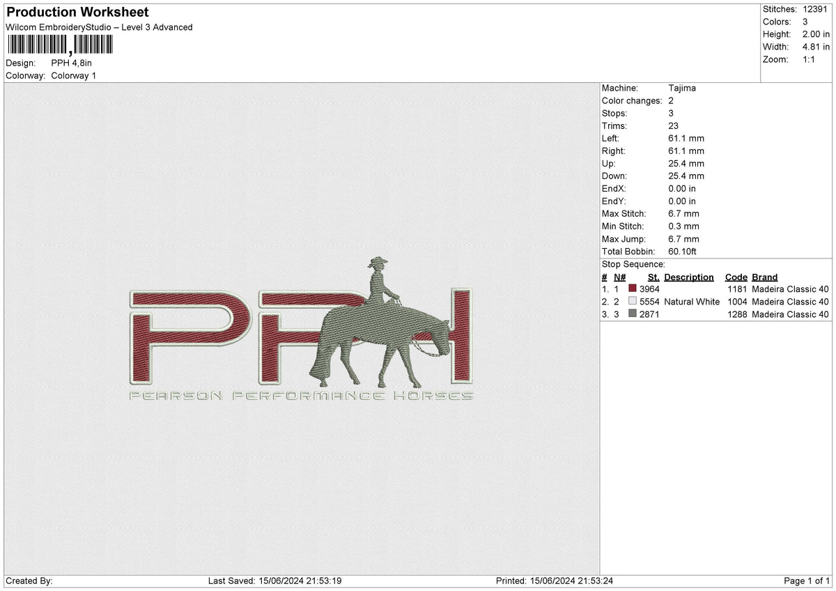 PPH Embroidery File 6 size