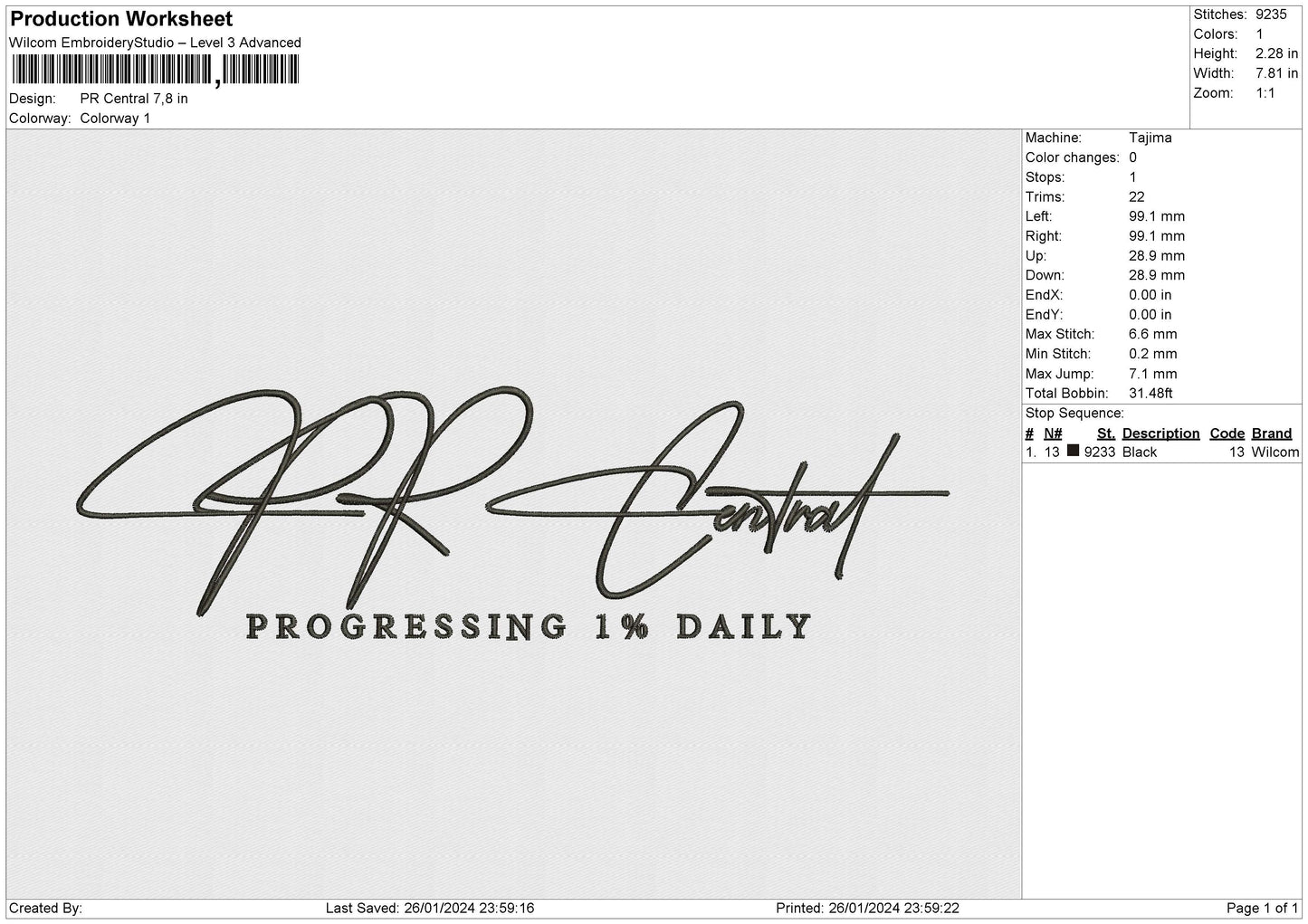 PR Central Embroidery File 6 size