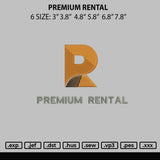 Premium Rental Embroidery File 6 sizes