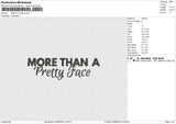 PRETTY FACE Embroidery File 6 size