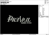 Prevailtext Embroidery File 6 sizes