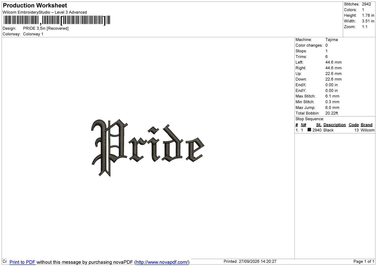 Old English Embroidery File 6 sizes