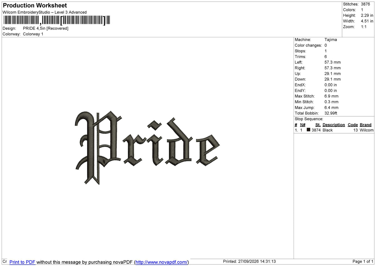 Old English Embroidery File 6 sizes
