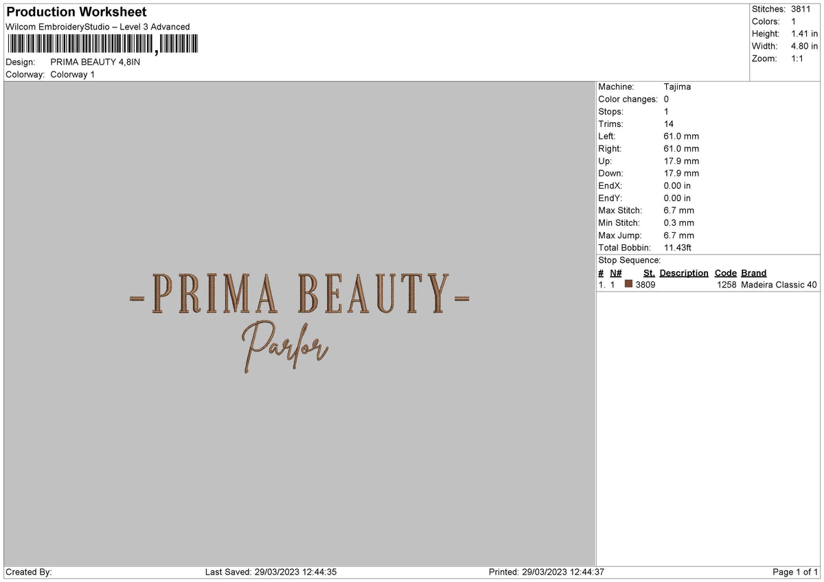Prima Beauty Embroidery