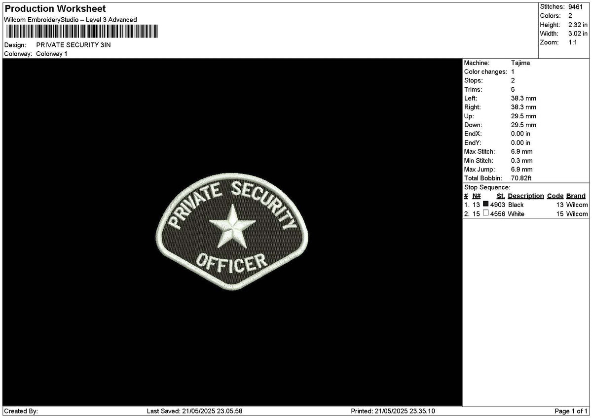 Privatetext 2105 Embroidery File 6 sizes