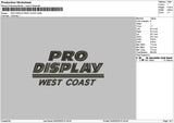 Prodisplaytext Embroidery File 6 sizes