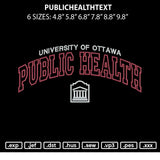 Publichealthtext V3 Embroidery File 6 sizes
