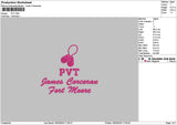 Pvt Embroidery File 6 sizes