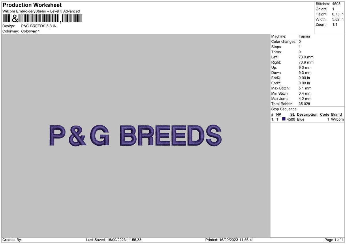 Png Breeds Embroidery File 6 sizes