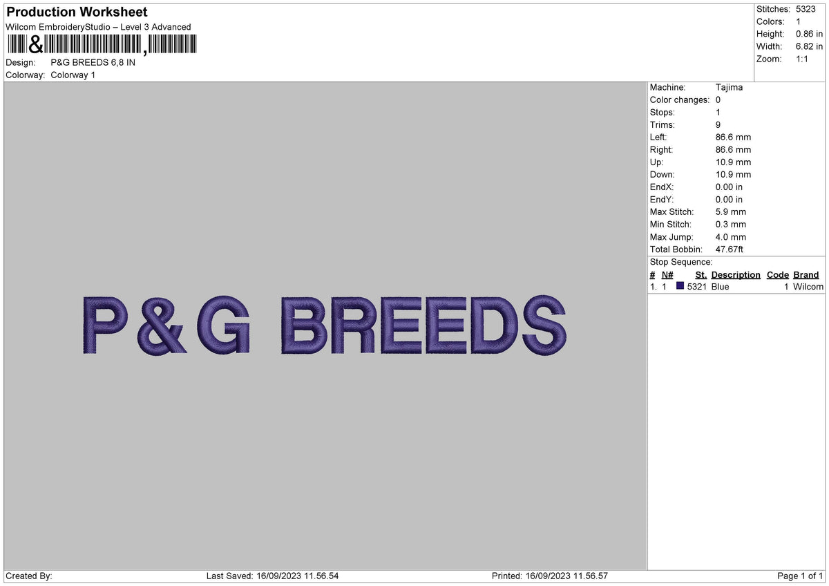 Png Breeds Embroidery File 6 sizes