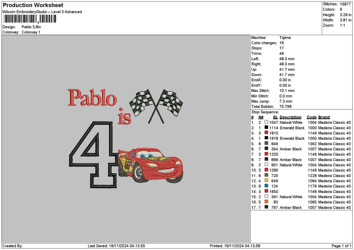 Pablotext Embroidery File 6 sizes