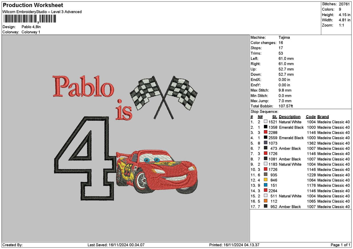 Pablotext Embroidery File 6 sizes