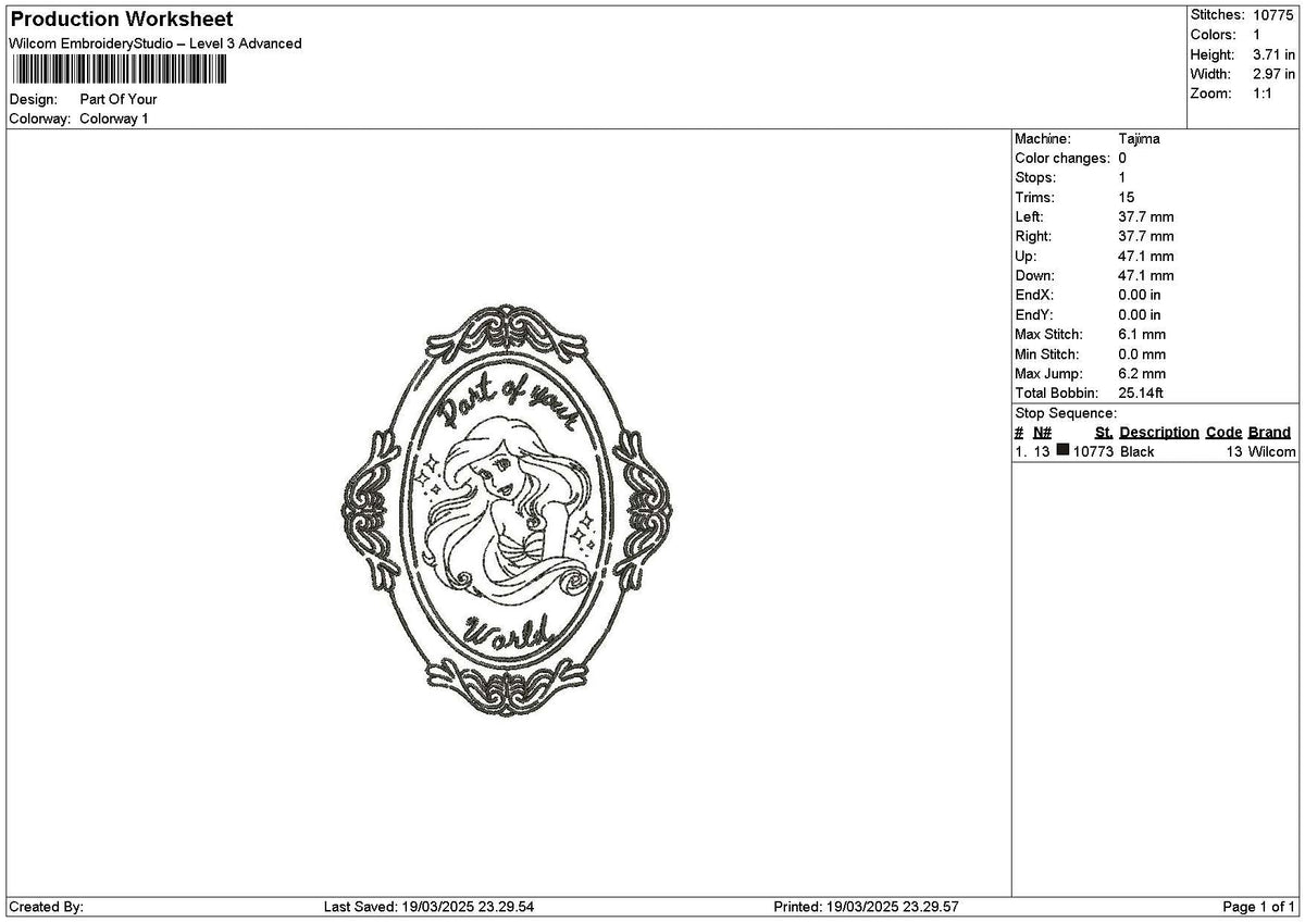 Ariel Outline 1903 Embroidery File 6 sizes