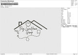 Paz Love Home Embroidery File 6 size