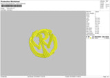 Yellow Circle Embroidery File 6 sizes