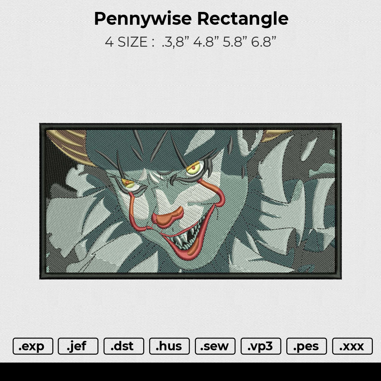 Pennywise Rectangle Embroidery