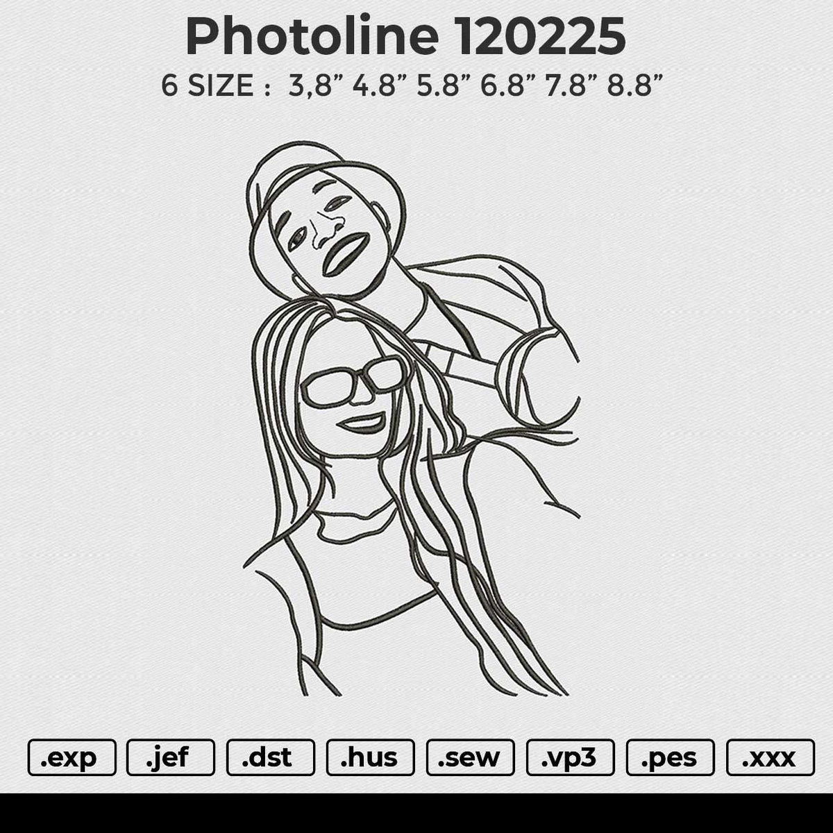 Photoline 100225 Embroidery File 6 size