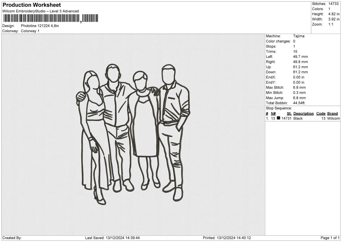 Photoline 121224 Embroidery File 6 size