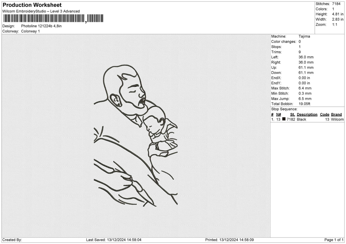Photoline 121224b Embroidery File 6 size