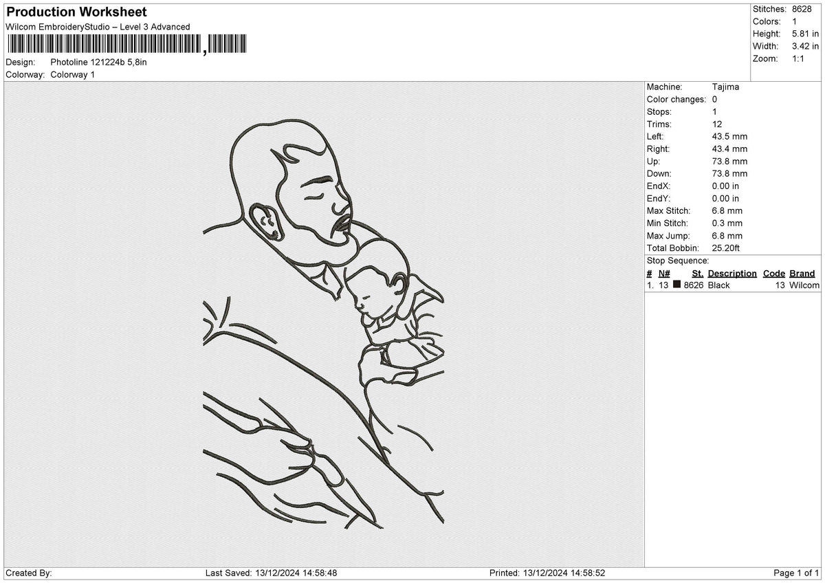 Photoline 121224b Embroidery File 6 size