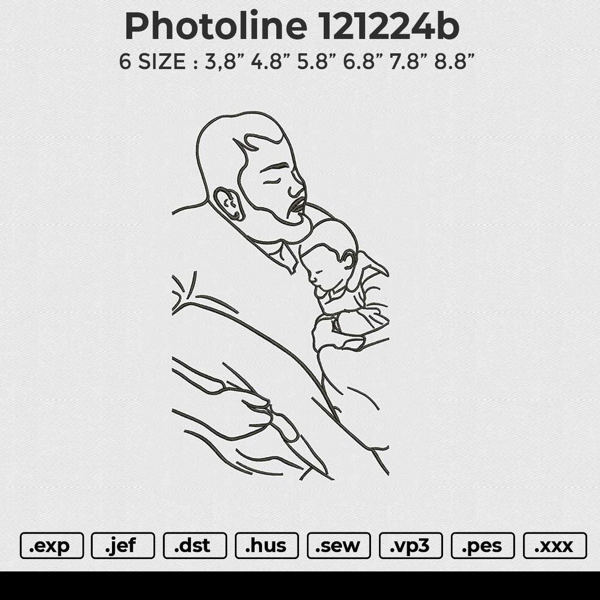 Photoline 121224b Embroidery File 6 size