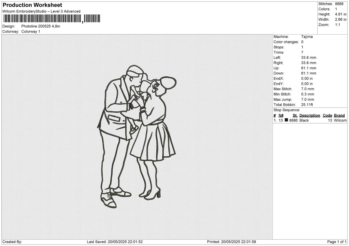 Photoline 200525 Embroidery File 6 size