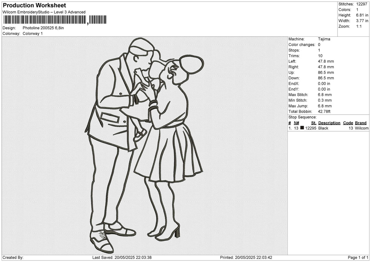 Photoline 200525 Embroidery File 6 size