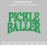 Pickletext Puff Embroidery File 6 sizes