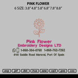 Pink Flower Embroidery File 6 sizes