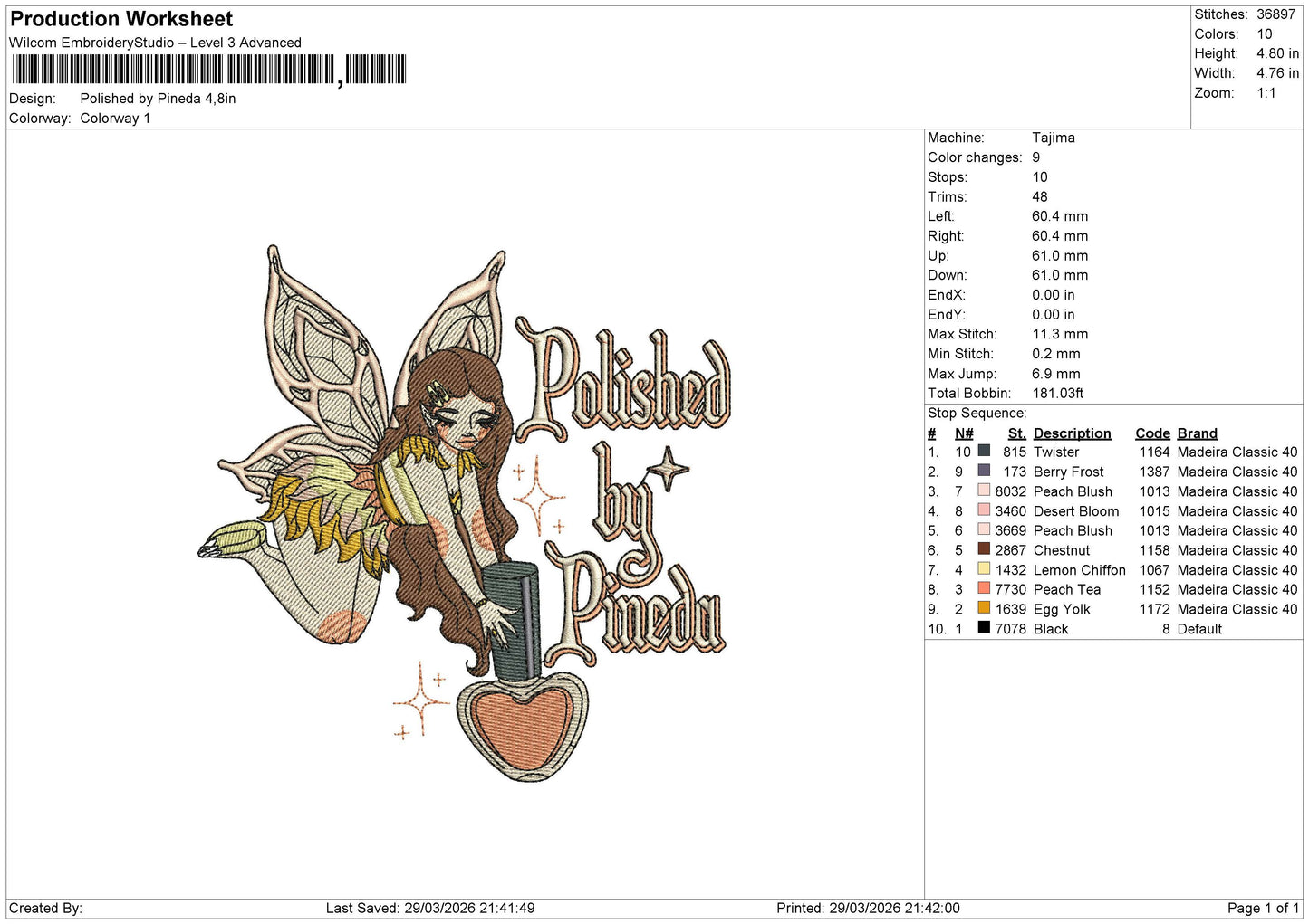 Polished by Pineda Embroidery File 6 size