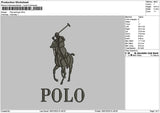 Polo 2 option Embroidery File Design