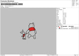 Poohpiglet Line Embroidery File 6 sizes