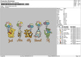 Pooh 0805 Embroidery File 6 sizes