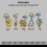Pooh 0805 Embroidery File 6 sizes