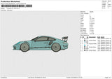 Porsche 911 GT3 Embroidery File 6 size