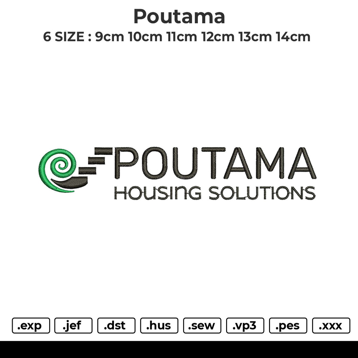 Poutama Embroidery File 6 size